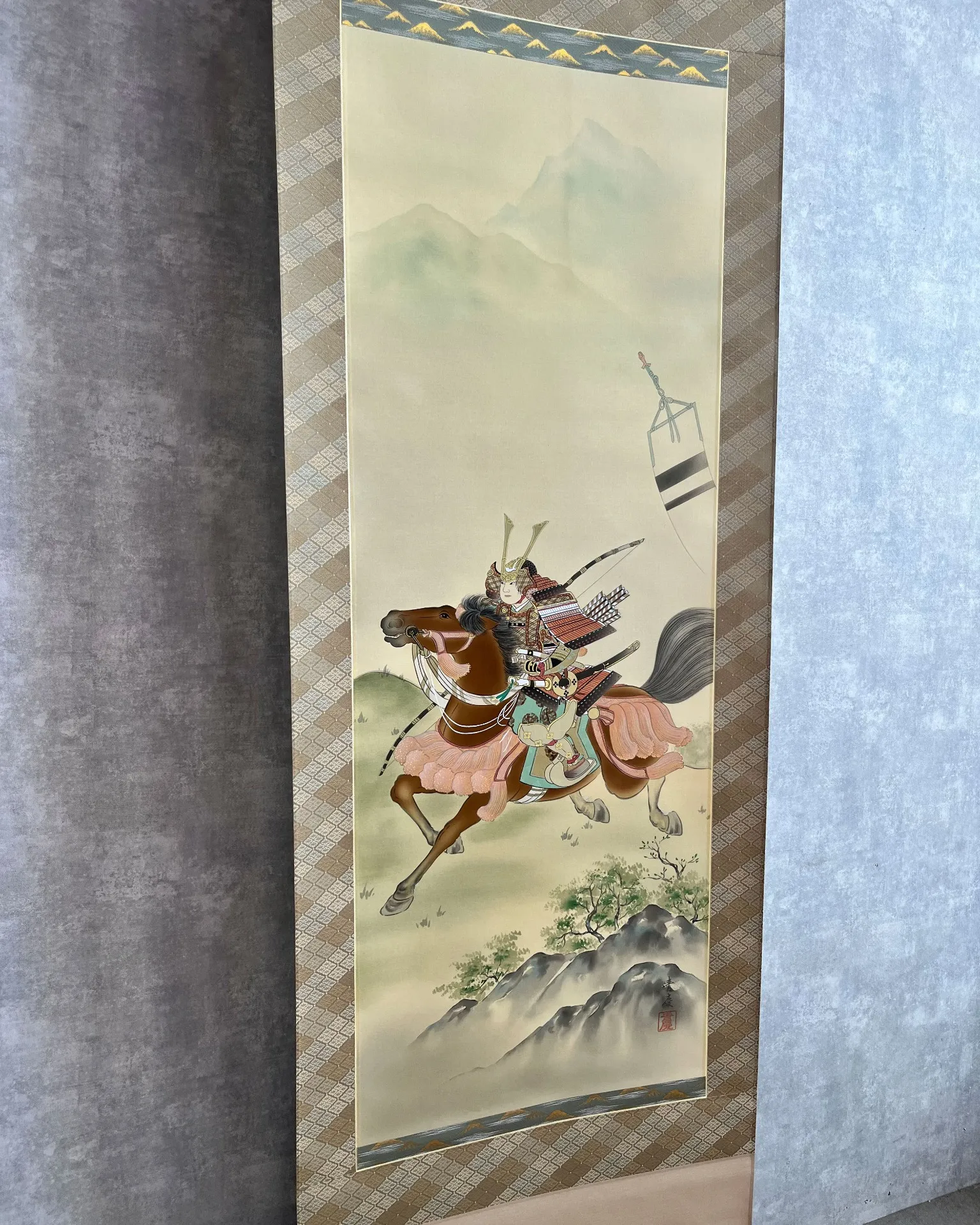 【掛け軸】 武者