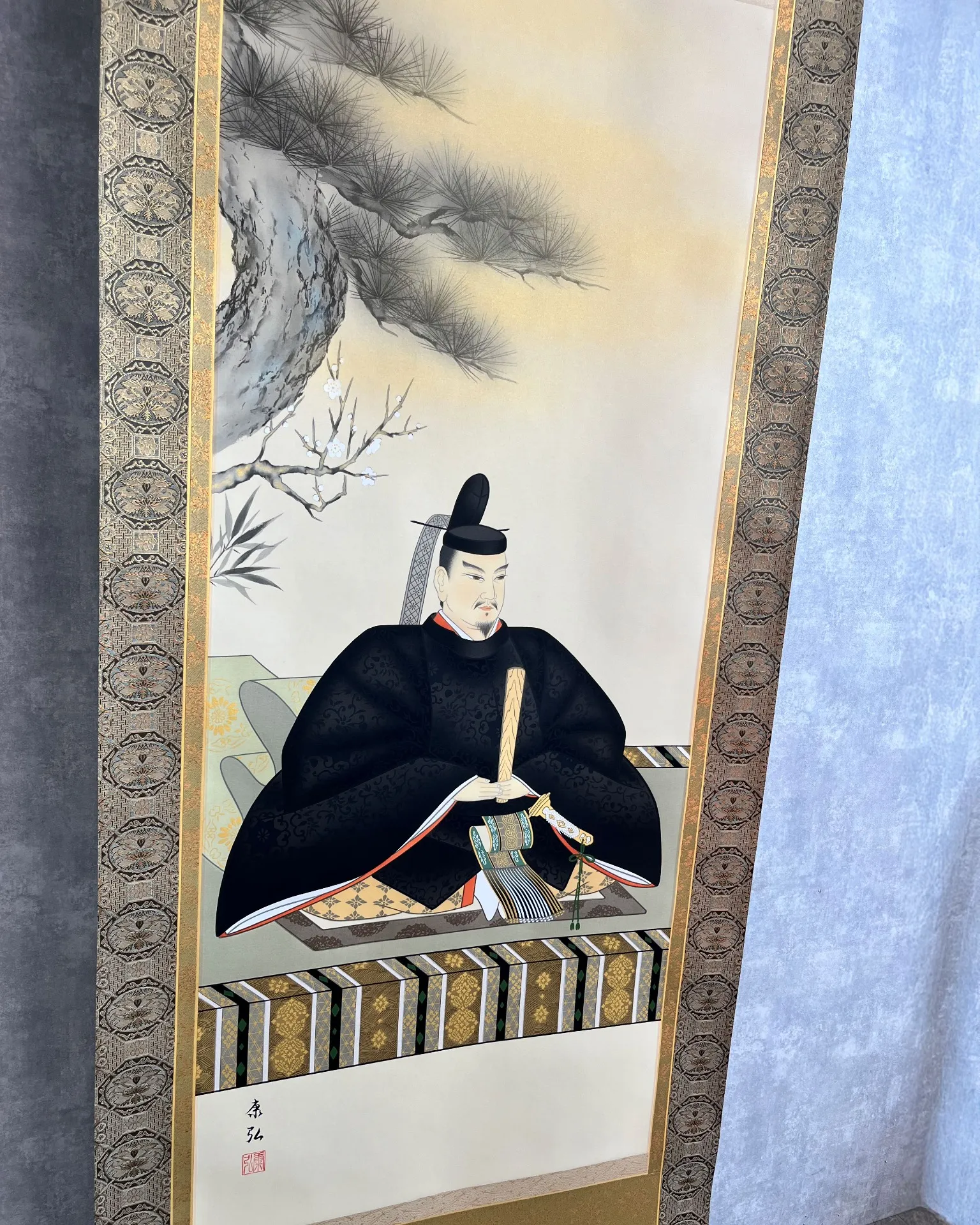 【掛け軸】菅原公卸像 杉浦康弘